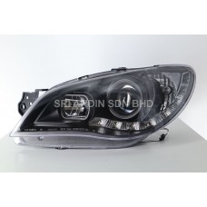 Subaru Impreza WRX GDB V9 05-07 Black Projector Headlamp w LED